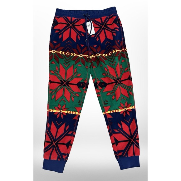 Polo Ralph Lauren Pants Mens Small Fleece Snowflake Sun Valley Holiday Lounge